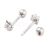 925 Sterling Silver Micro Pave Cubic Zirconia Ear Plug Gauges for Women EJEW-F342-06P-2