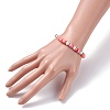 Synthetic Hematite & Polymer Clay Heishi Beads Stretch Bracelet BJEW-JB07391-4