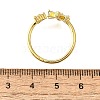 Brass Micro Pave Clear Cubic Zirconia Cuff Rings for Women RJEW-H247-18G-5