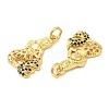 Brass Micro Pave Cubic Zirconia Pendants KK-P236-15G-2