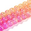 Spray Painted Crackle Glass Beads Strands DGLA-C002-6mm-09-3