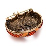 Zinc Alloy Hyacinth Rhinestone Brooch JEWB-I033-02F-2