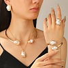 Oval Alloy & Plastic Pearl Jewelry Sets WGB491C-23-2