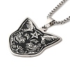 Non-Tarnish 304 Stainless Steel Pendant Necklaces NJEW-K253-06P-3