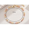 French Classic Style Brass Grooved Oval Beaded Bracelets for Women JM7505-1-3