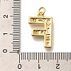 Brass Micro Pave Clear Cubic Zirconia Pendants KK-G521-01G-F-3