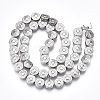 Electroplate Non-magnetic Synthetic Hematite Beads Strands X-G-T061-184P-2