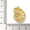 Brass Micro Pave Clear Cubic Zirconia Pendants KK-U046-02G-01-3