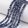 Electroplate Transparent Glass Beads Strands EGLA-A034-T1mm-Q08-1