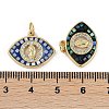 Rack Plating Brass Micro Pave Clear Cubic Zirconia Pendants KK-U032-30G-3