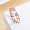 304 Stainless Steel with Crystal Rhinestone Finger Rings FS-WGF5DC4-01-2
