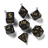 7Pcs 7 Styles Opaque Resin Polyhedral Dice Pendants Set RESI-A029-01C-1