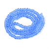Frosted Transparent Glass Beads Strands GLAA-N016-4mm-05-2