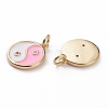 Brass Micro Pave Clear Cubic Zirconia Pendants KK-C100-16G-3