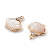 Natural Freshwater Shell Crown Charms BSHE-E028-08KCG-3