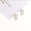 925 Thai Sterling Silver Dangle Earrings EJEW-BB47794-A-4
