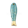 Brass Enamel Pendants KK-CBAF17A-06G-04-1