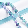 Faceted Rondelle Dyed Natural White Jade Bead Strands G-D073-01E-2
