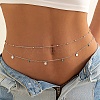 Alloy Double Layer Link Chain Tassel Belly Chains WG10755-14-2