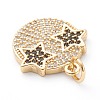 Brass Micro Pave Colorful Cubic Zirconia Pendants ZIRC-Z014-09G-3