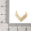 Brass Micro Pave Clear Cubic Zirconia Charms KK-M294-23G-3