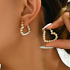 Stylish Stainless Steel Heart Earrings for Women UP6869-2-1