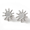 304 Stainless Steel Sun Stud Earrings EJEW-C114-28P-2