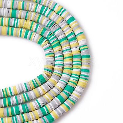Handmade Polymer Clay Beads Strands CLAY-R089-8mm-T008-1