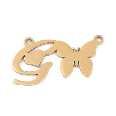 304 Stainless Steel Pendants STAS-L279-002G-G-1