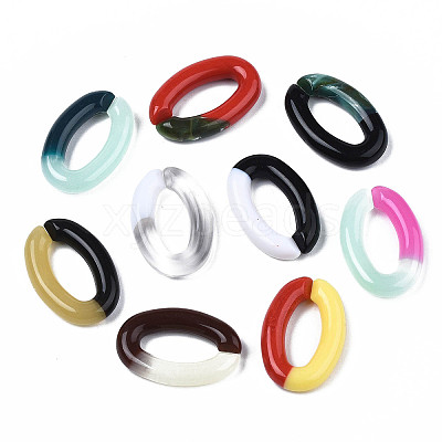 Two Tone Opaque Acrylic Linking Rings OACR-S038-035-1
