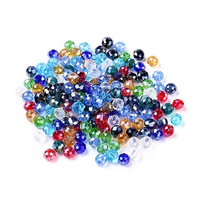 Electroplate Glass Beads X-GR6MM-AB-1