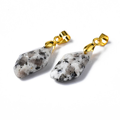 Natural Sesame Jasper Pendants G-Q998-008F-1