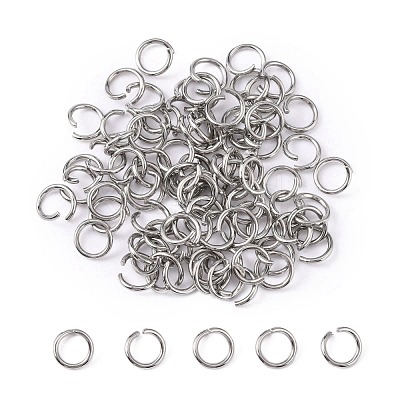 Tarnish Resistant 304 Stainless Steel Open Jump Rings STAS-R049-7x1mm-1
