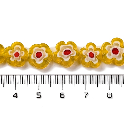 Handmade Millefiori Lampwork Beads Strands LAMP-G164-03F-1
