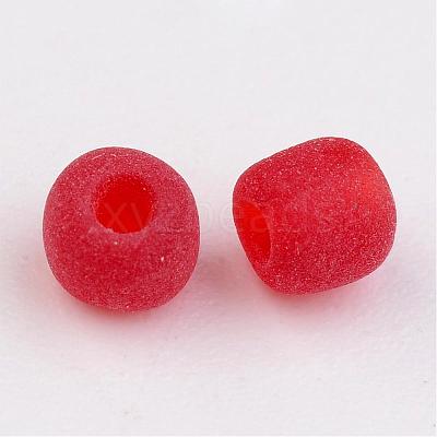 8/0 Frosted Round Glass Seed Beads X-SEED-A008-3mm-M5-1