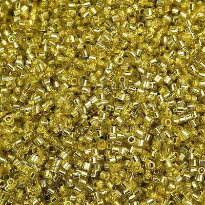 Baking Paint Silver Lined Glass Seed Beads SEED-H003-09E-1
