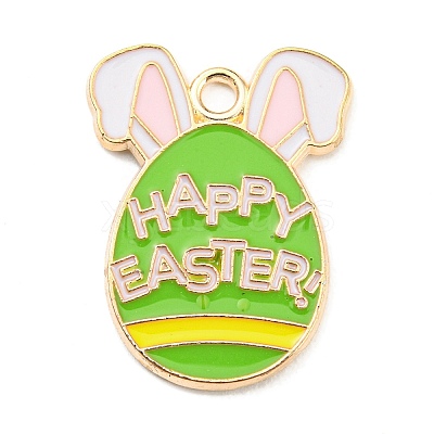 Easter Alloy Enamel Pendants ENAM-P251-A01-KCG04-1