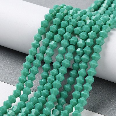 Opaque Solid Color Imitation Jade Glass Beads Strands GLAA-F029-P4mm-07-1