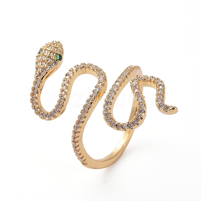 Adjustable Brass Finger Rings RJEW-G096-40G-1