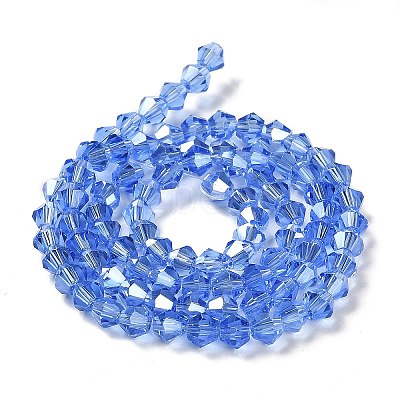 Transparent Electroplate Glass Beads Strands EGLA-A039-T2mm-B07-1
