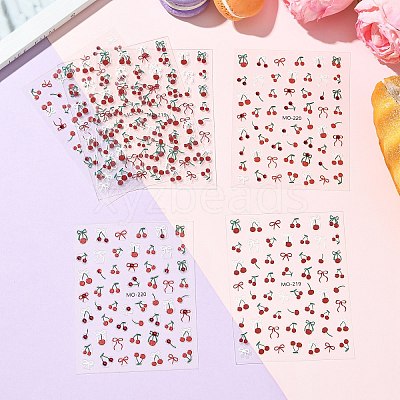 6 Sheets 2 Styles PVC Nail Art Stickers MRMJ-CJ0001-27-1