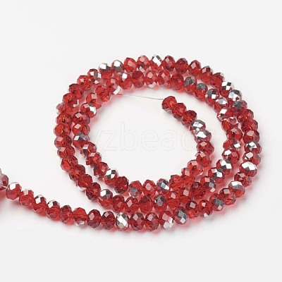 Electroplate Transparent Glass Beads Strands EGLA-A034-T4mm-M05-1