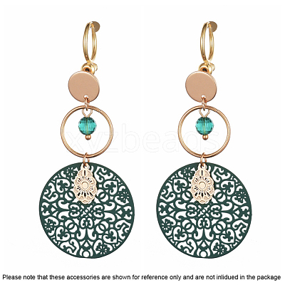 Brass Clip-on Earring Converters Findings KK-T038-243G-1