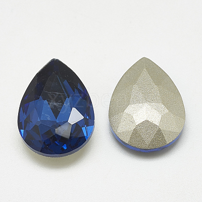 Pointed Back Glass Rhinestone Cabochons RGLA-T081-13x18mm-13-1