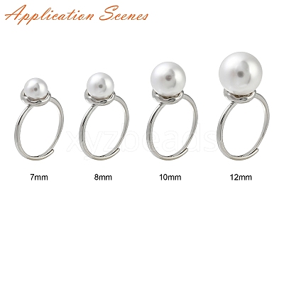 Brass Cup Peg Open Cuff Ring Settings KK-G518-10P-04-1