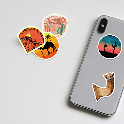 50Pcs Desert Theme PVC Self Adhesive Stickers Set STIC-C003-02-1