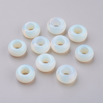 Opalite European Beads X-G-G740-12x6mm-20-1