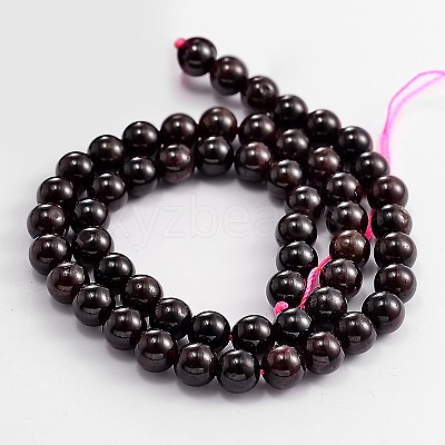 Natural Garnet Round Bead Strands G-L362-18-1