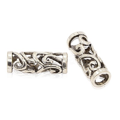 Tibetan Style Alloy Tube Beads PALLOY-J154-57AS-1