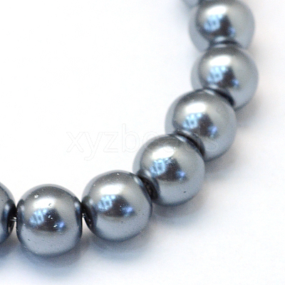 Baking Paint Pearlized Glass Pearl Round Bead Strands HY-Q003-12mm-12-1